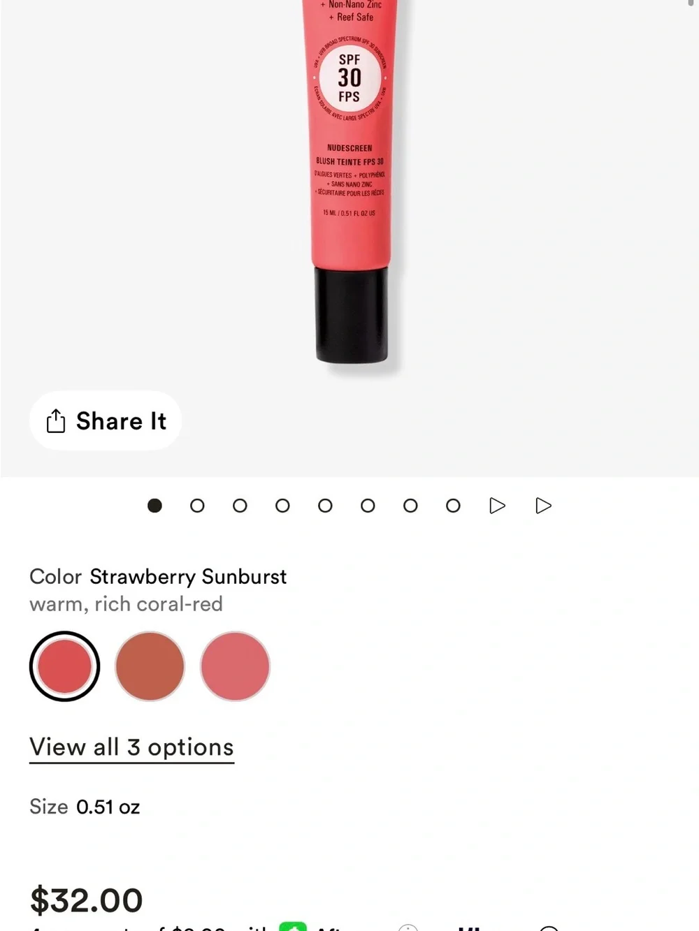 NWT NUDESTIX Nudescreen Blush Tint SPF 30 — SET